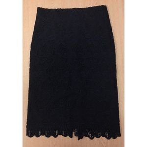 {0} Navy Lace J. Crew Collection Pencil Skirt